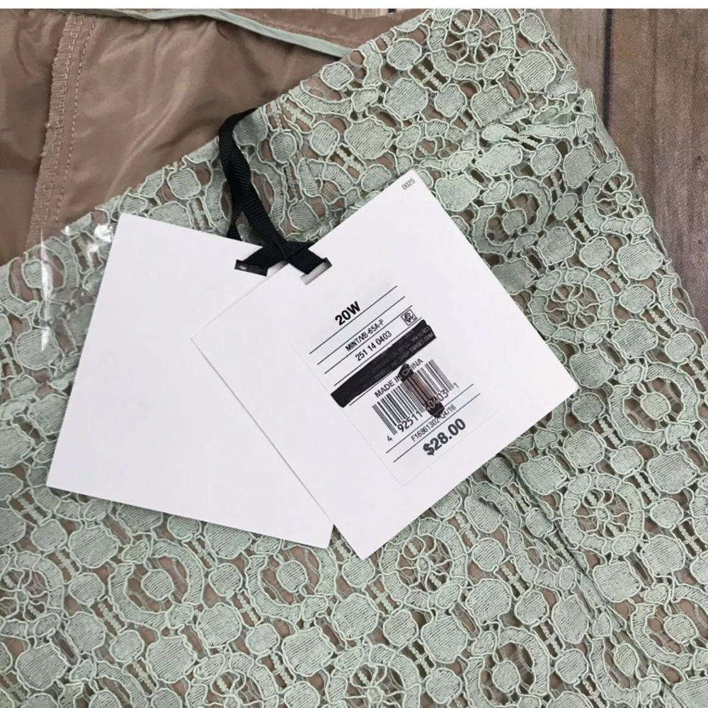 Victoria Beckham Mint Green Lace Shorts Plus NEW - Picture 6 of 7